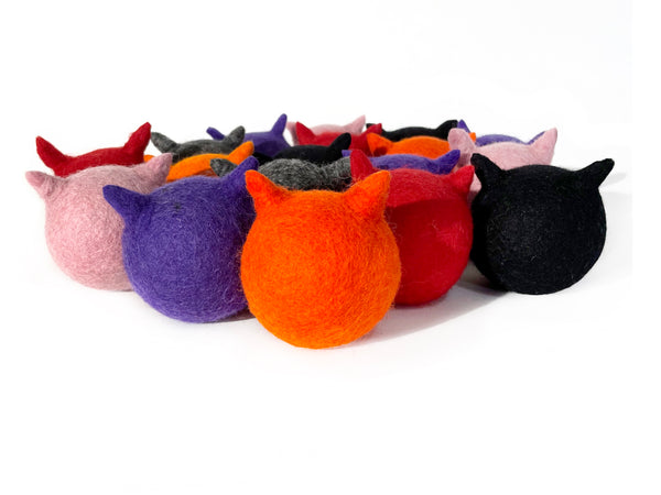 Devil Ball Dog Toy Assorted Colors