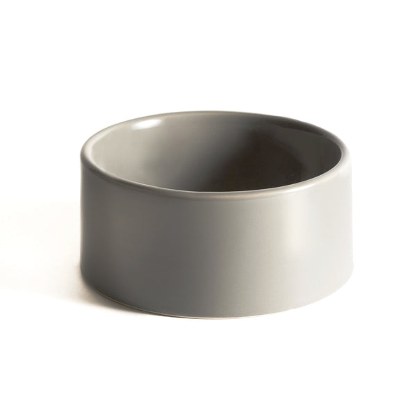 Dog Bowl Grey Ceramic Cool Hip Modern Beautiful Best Unique High Quality Made in USA Made in Brooklyn Mr. Dog New York