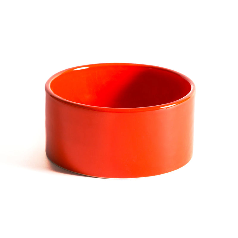 Dog Bowl Orange Ceramic Cool Hip Modern Beautiful Best Unique High Quality Made in USA Made in Brooklyn Mr. Dog New York