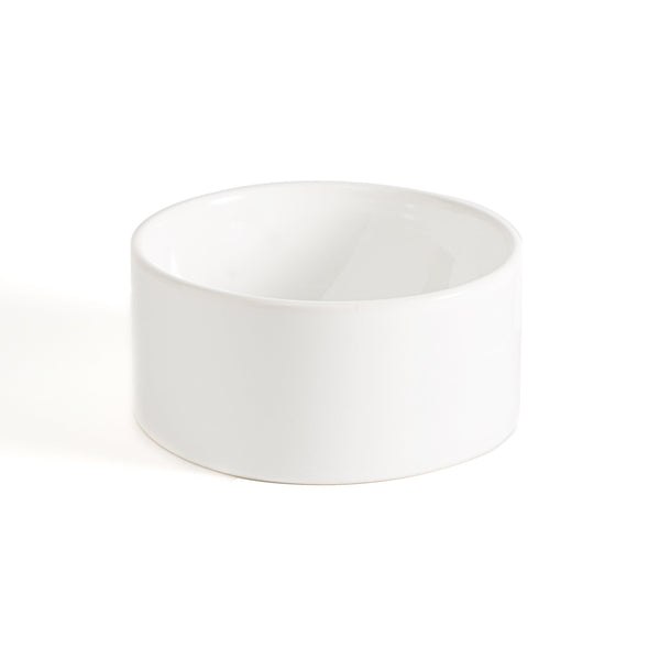 Dog Bowl White Ceramic Cool Hip Modern Beautiful Best Unique High Quality Made in USA Made in Brooklyn Mr. Dog New York