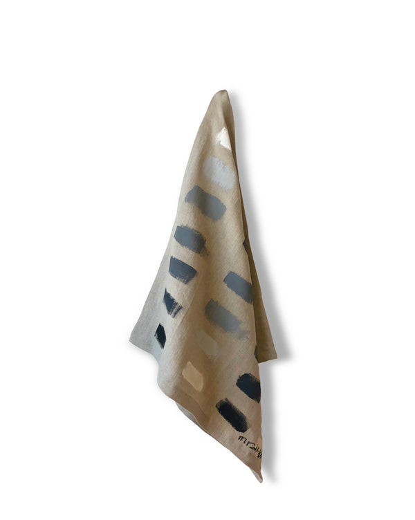 Limited Edition Grey Scale Hand Painted Bandana