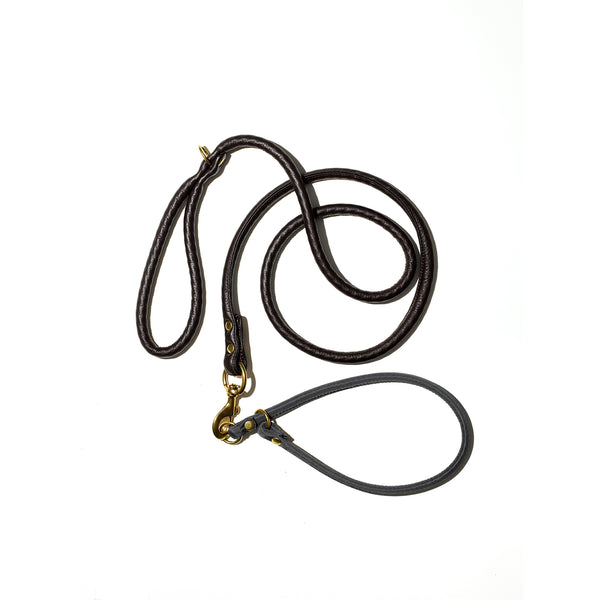Leather Dog Leash for Slip-On Collar