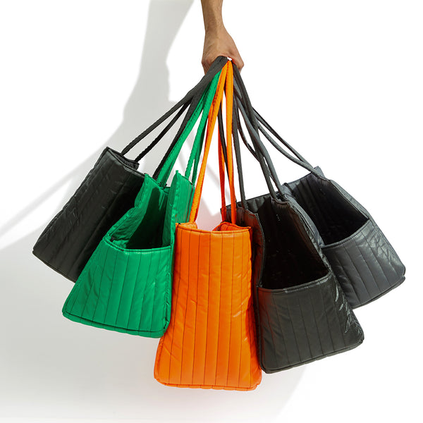 NYLON QUILTED DOG TRAVEL TOTE ORANGE