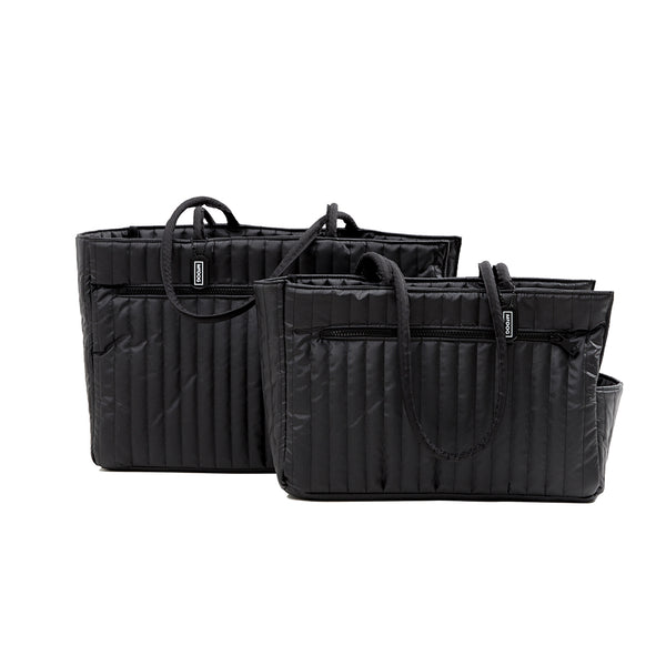 NYLON QUILTED DOG TRAVEL TOTE BLACK