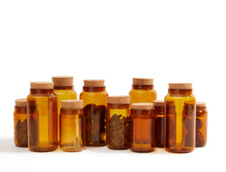 Amber Glass Dog Treat Canister