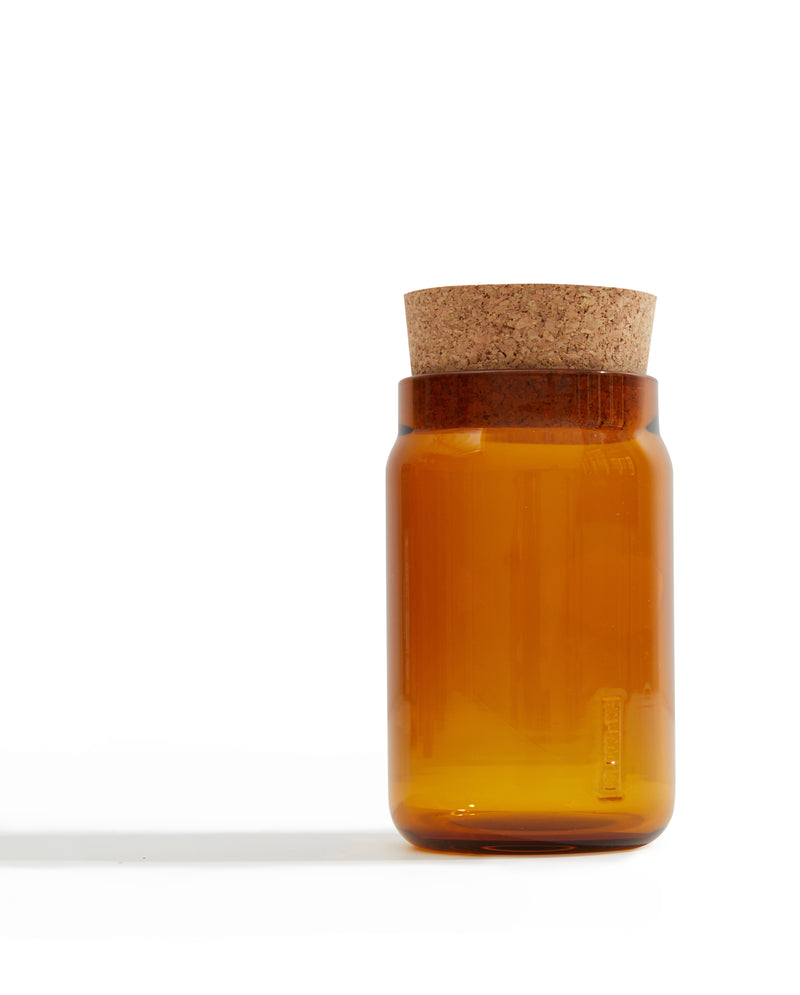 Amber Glass Dog Treat Canister