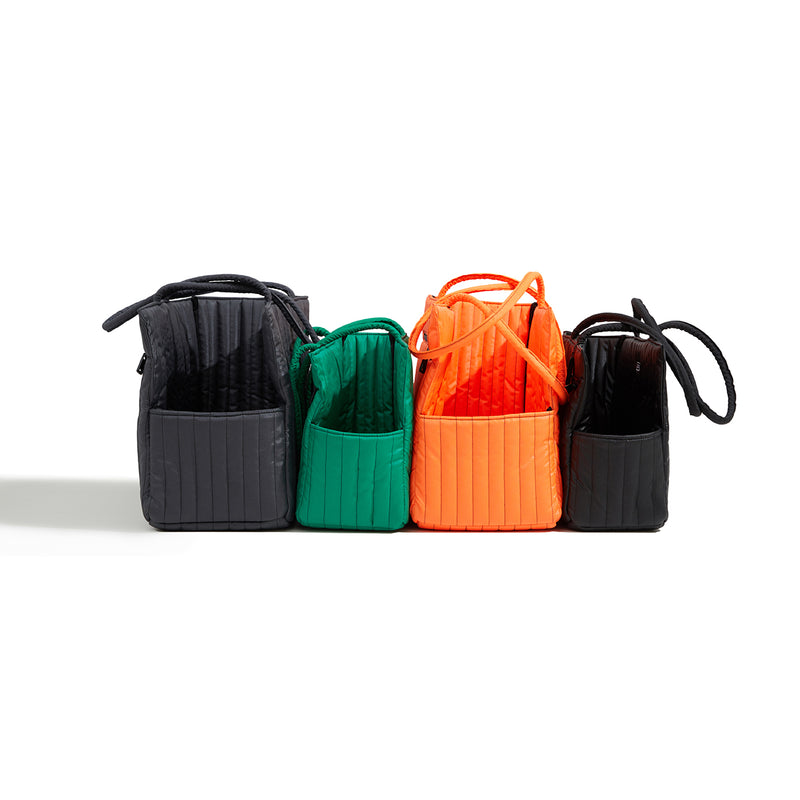 NYLON QUILTED DOG TRAVEL TOTE GREEN