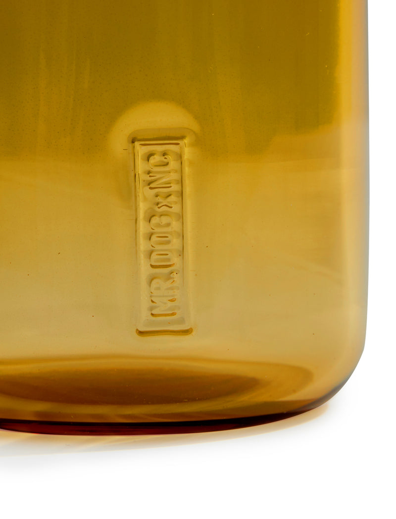 Amber Glass Dog Treat Canister