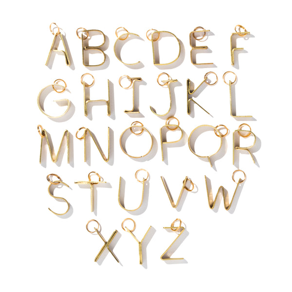 Brass Initial Dog Tag - Mr. Dog New York