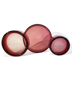 Glass Dog Bowl Aubergine