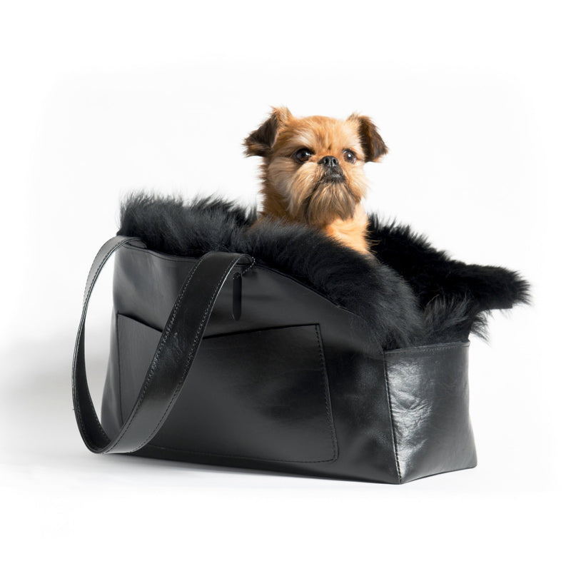Fur lined on sale dog carrier
